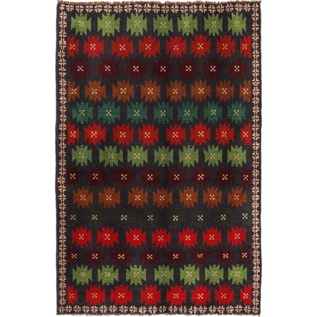Tribal Baloch Rug 4' 1" x 6' 5" ft / 125 x 195 cm - No. W29016