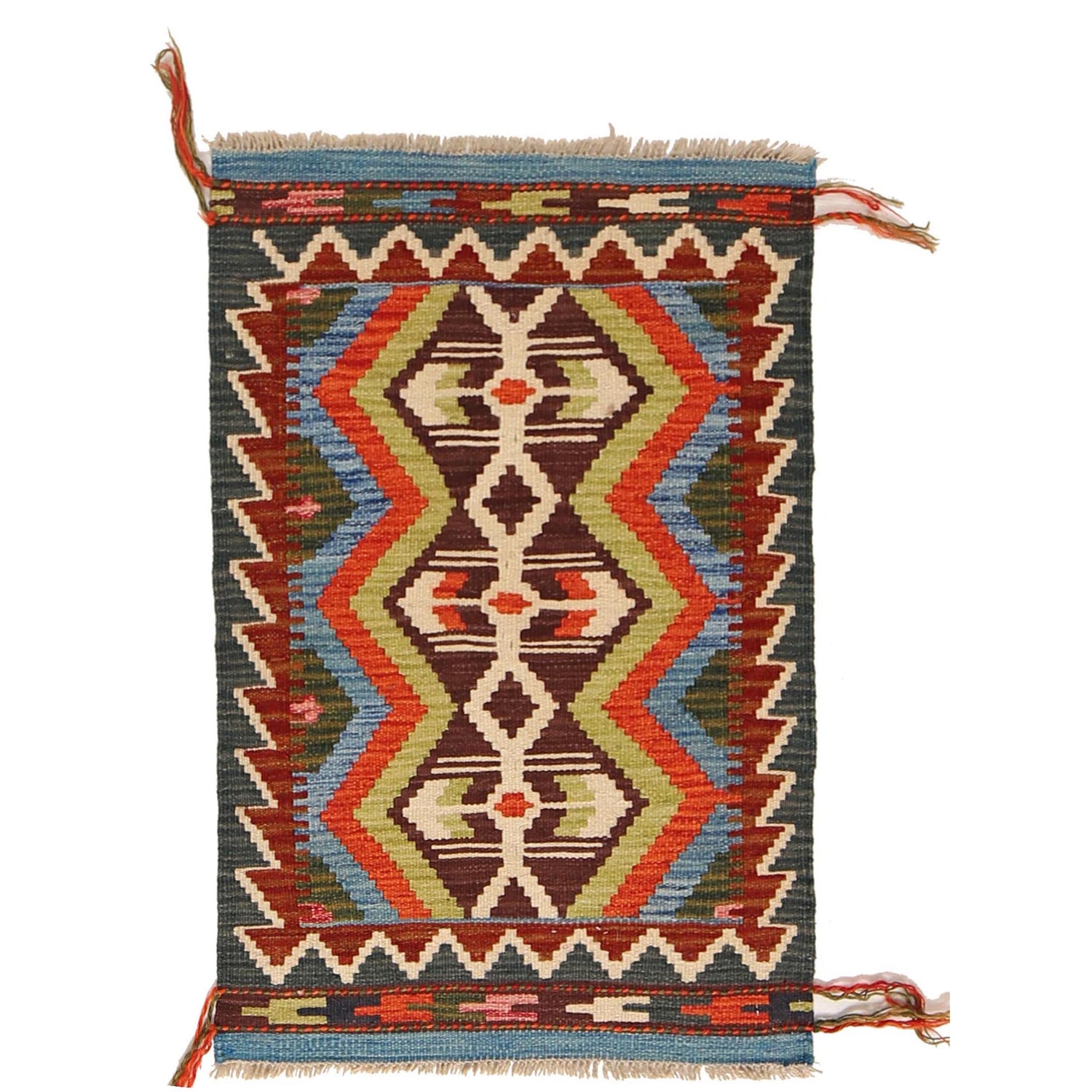 Small Size Chobi Kilim 2' 0 x 2' 11" ft / 60 x 90 cm - No. W30327