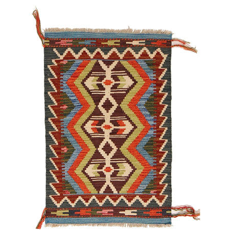 Small Size Chobi Kilim 2' 0 x 2' 11" ft / 60 x 90 cm - No. W30327