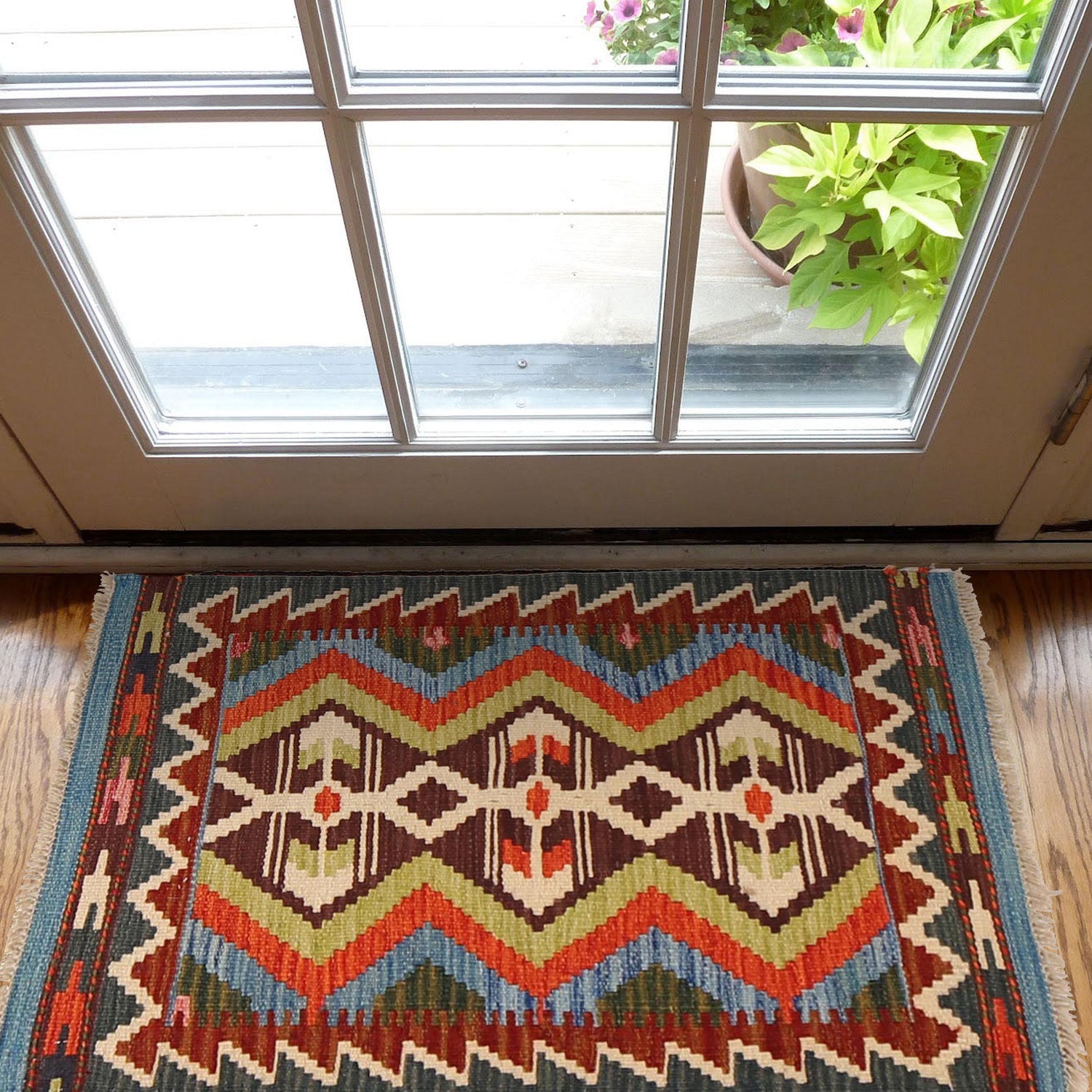 Small Size Chobi Kilim 2' 0 x 2' 11" ft / 60 x 90 cm - No. W30327