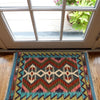 Colorful Flat-Weave Wool Kilim 2' 0 x 2' 11" ft / 60 x 90 cm - No. W30344