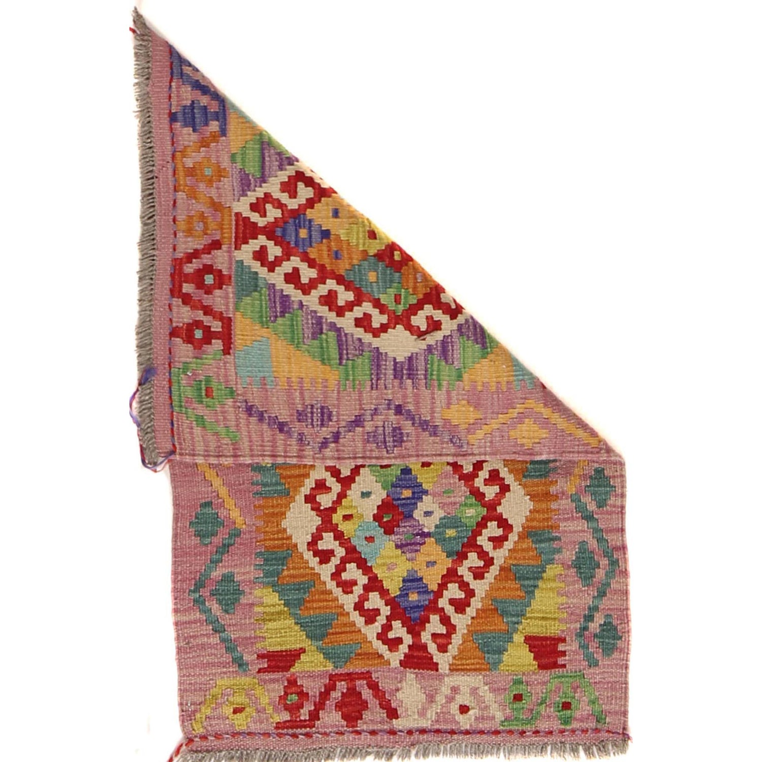 Handmade Vegetable Kelim 1' 11 x 3' 0" ft / 58 x 92 cm - No. W30352