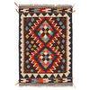 Hand Knotted Afghan Style Kilim 2' 0 x 2' 11" ft / 60 x 90 cm - No. W30357