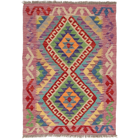 Hand Knotted Afghan Style Kilim 2' 2 x 3' 2" ft / 65 x 97 cm - No. W30359