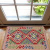 Handmade Turkish Design Wool Kilim 2' 1 x 3' 2" ft / 63 x 97 cm - No. W30368