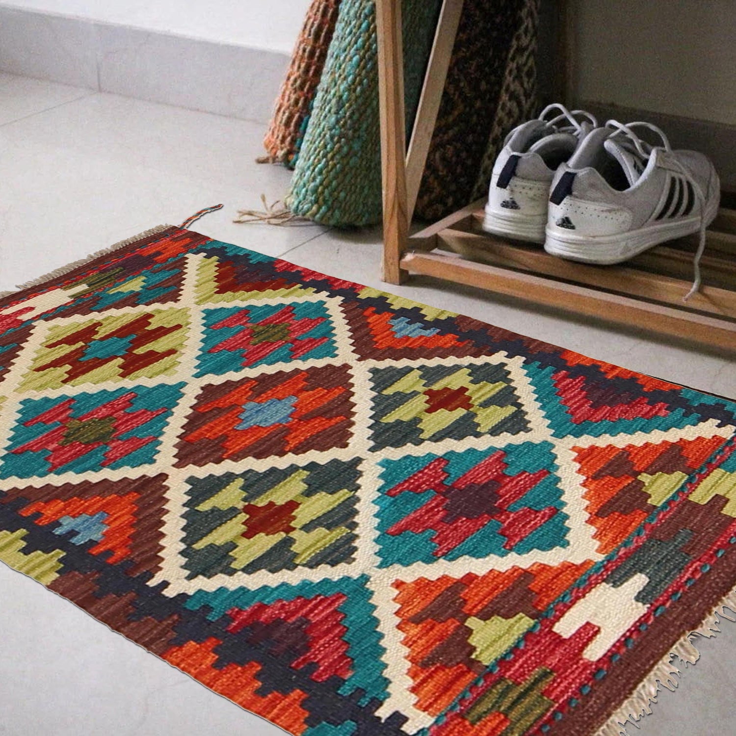 Small Size Chobi Kilim 2' 0 x 3' 0" ft / 60 x 91 cm - No. W30371