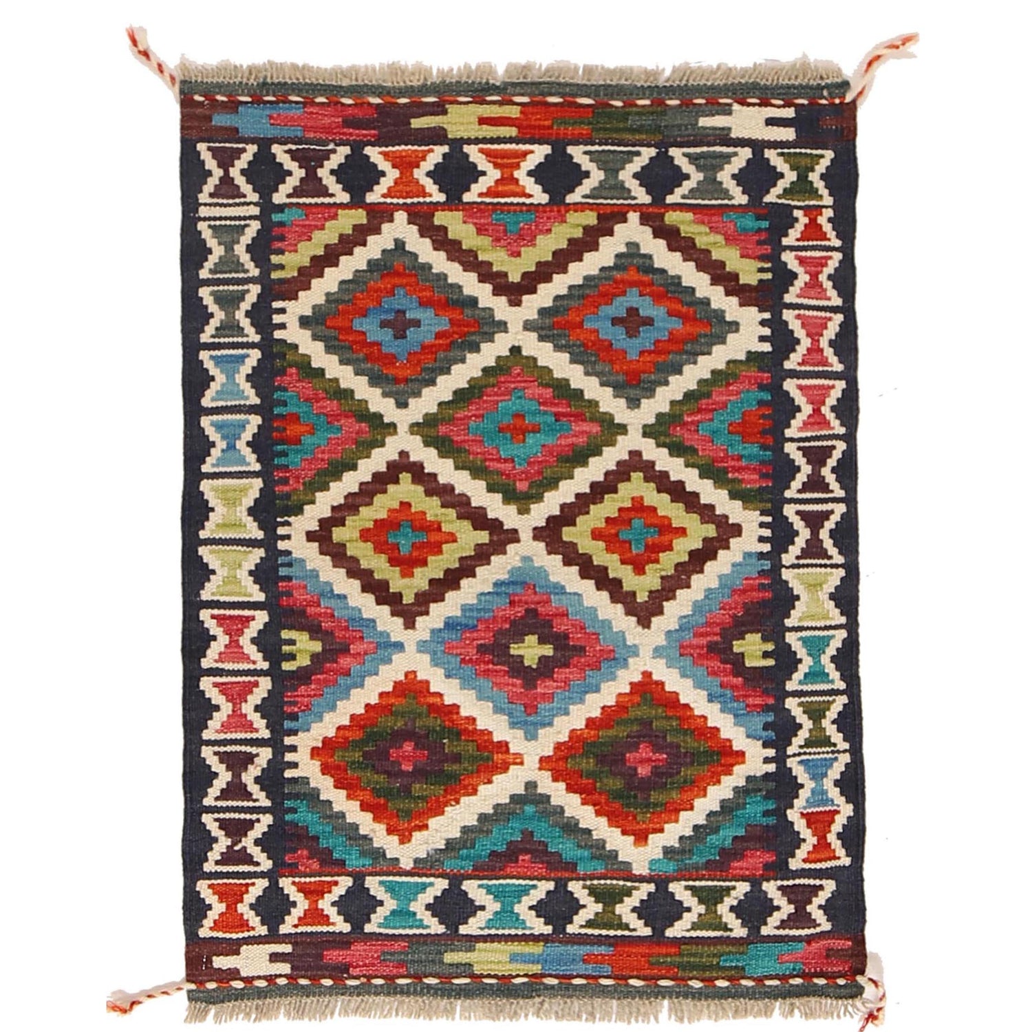 Small Size Chobi Kilim 2' 0 x 2' 11" ft / 61 x 88 cm - No. W30373