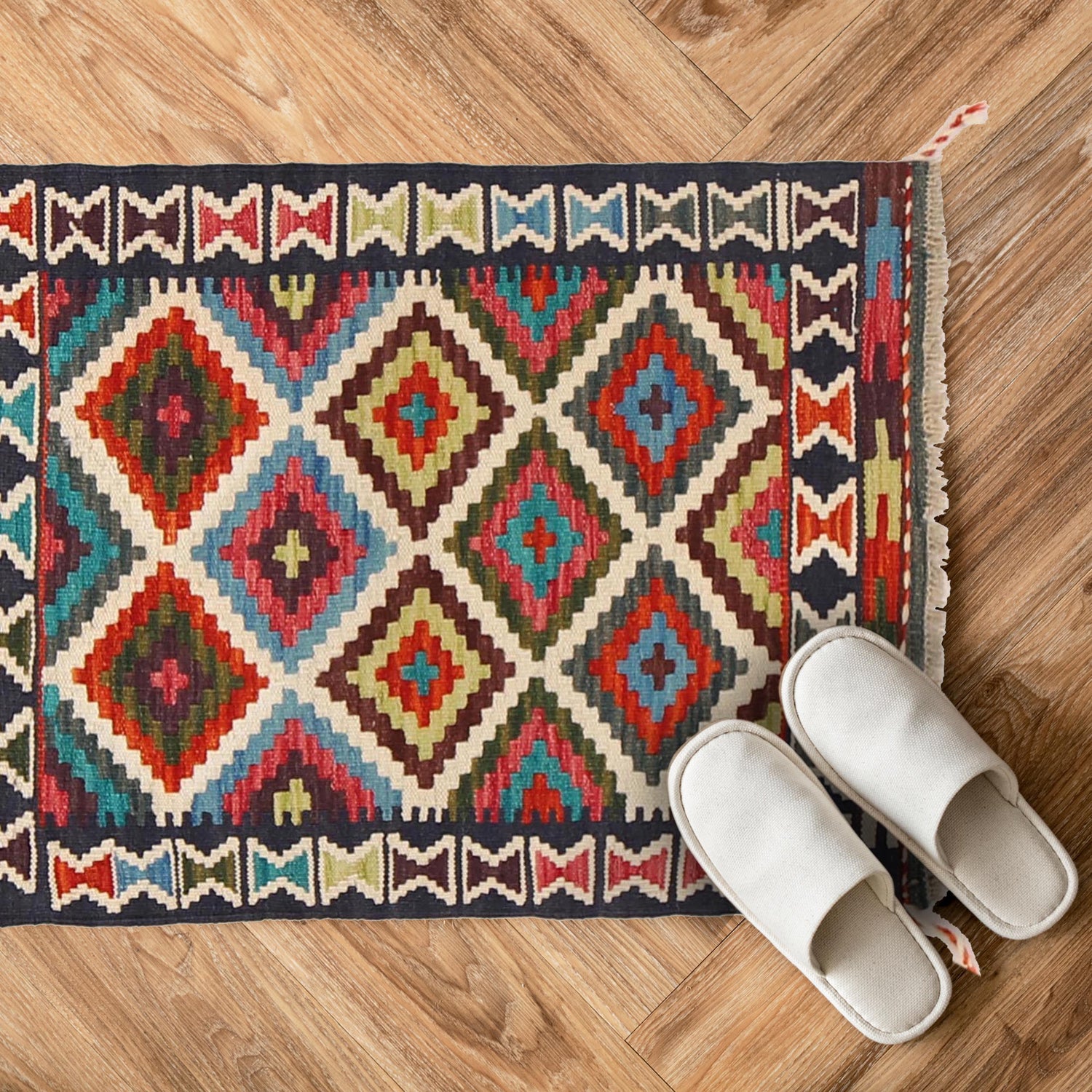 Small Size Chobi Kilim 2' 0 x 2' 11" ft / 61 x 88 cm - No. W30373
