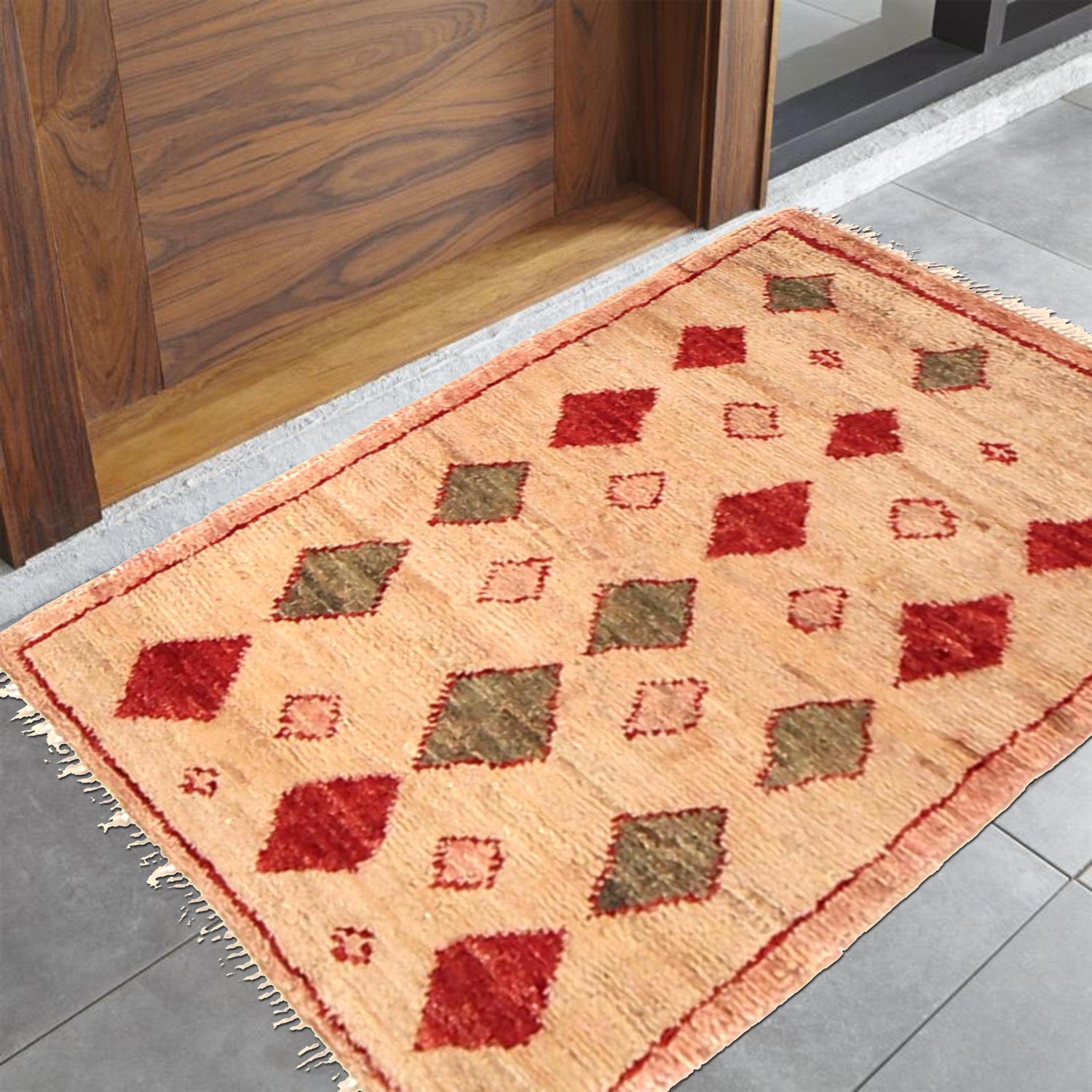 Handmade Doormats 1' 5" x 2' 1" ft / 42 x 64 cm - No. W30378