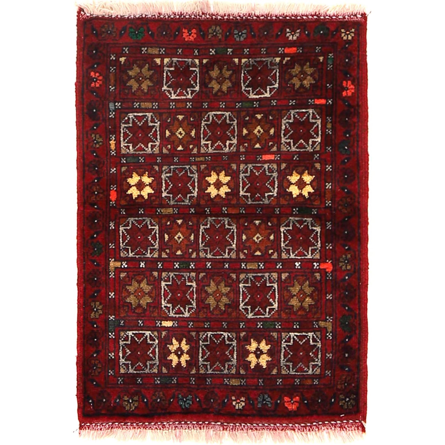 Handmade Door Mat 1' 9" x 2' 6" ft / 54 x 75 cm - No. W30396