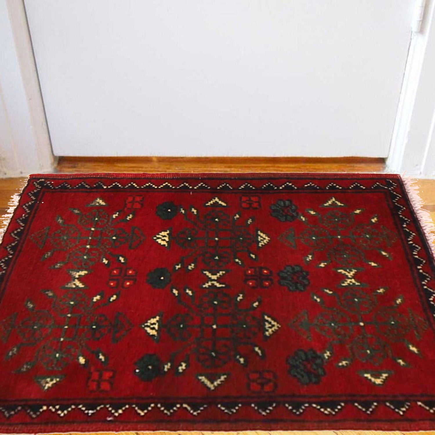 Handmade Door Mat 1' 4" x 2' 0" ft / 41 x 60 cm - No. W30400