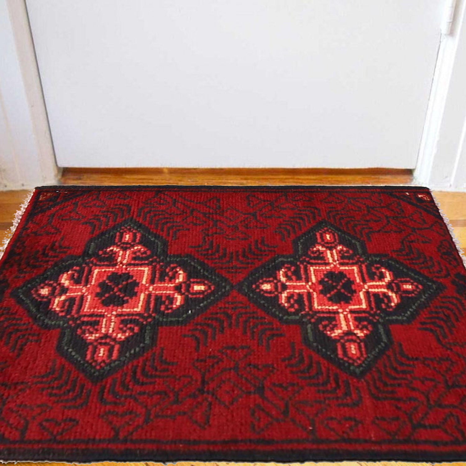 Handmade Door Mat 1' 6" x 2' 2" ft / 45 x 65 cm - No. W30415