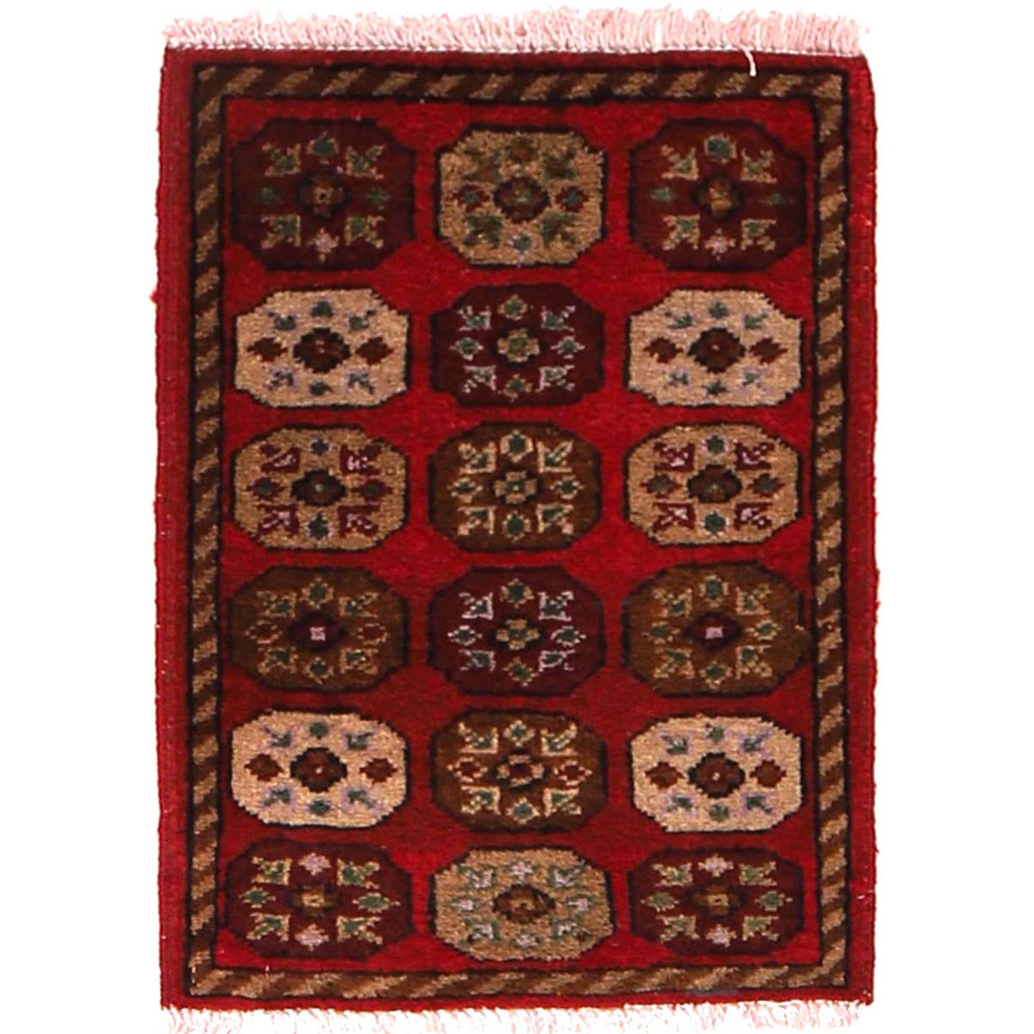 Handmade Door Mat 1' 5" x 1' 11" ft / 43 x 59 cm - No. W30442