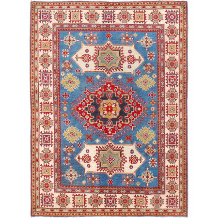 Handmade Kazak Area Rug 4' 11" x 6' 7" ft / 150 x 200 cm - No. W30733