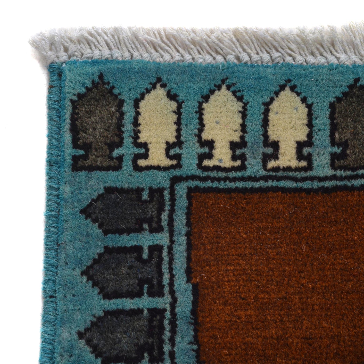 Handcrafted Afghan War Rug 2' 10" x 4' 3" ft / 87 x 129 cm - No. W30737