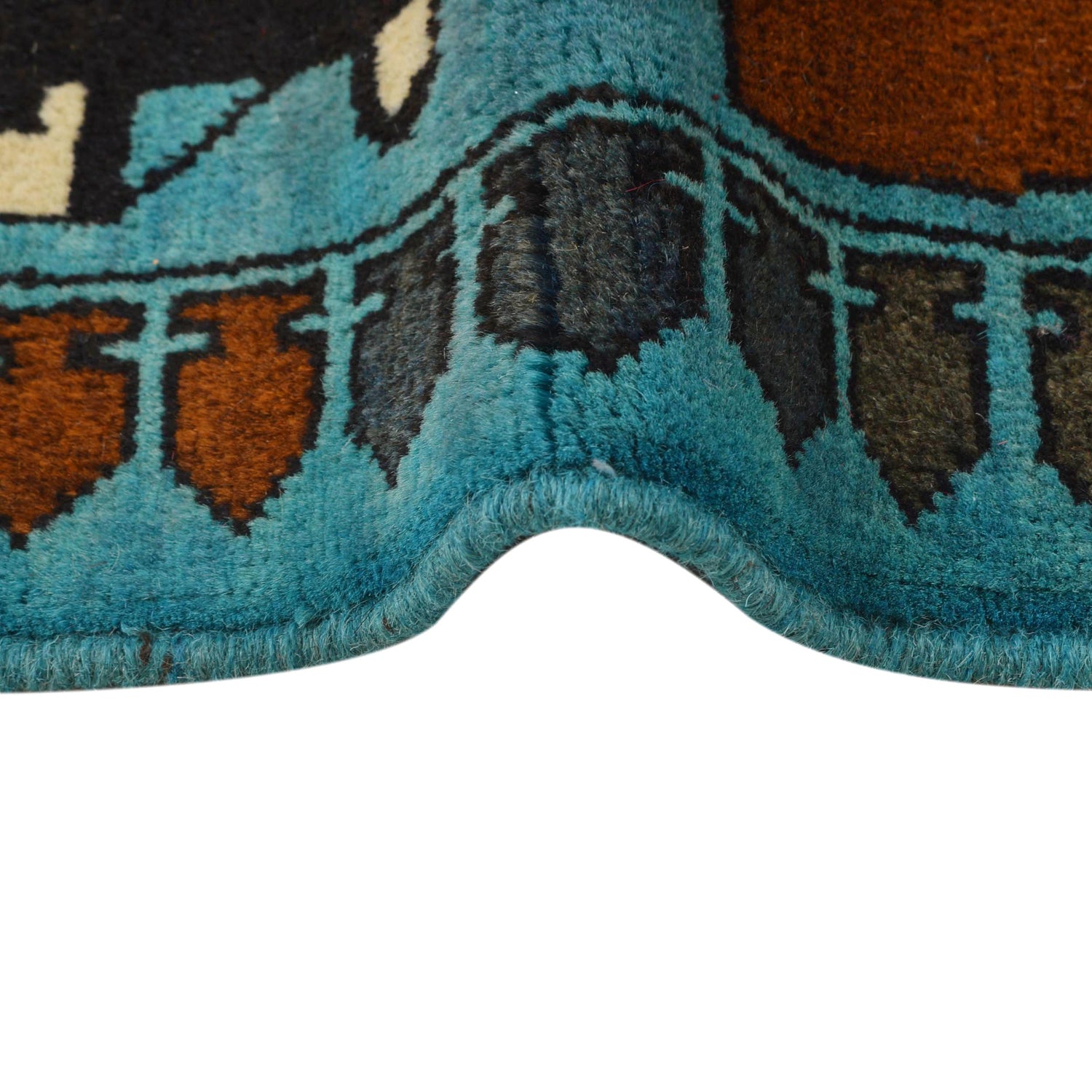 Handcrafted Afghan War Rug 2' 10" x 4' 3" ft / 87 x 129 cm - No. W30737