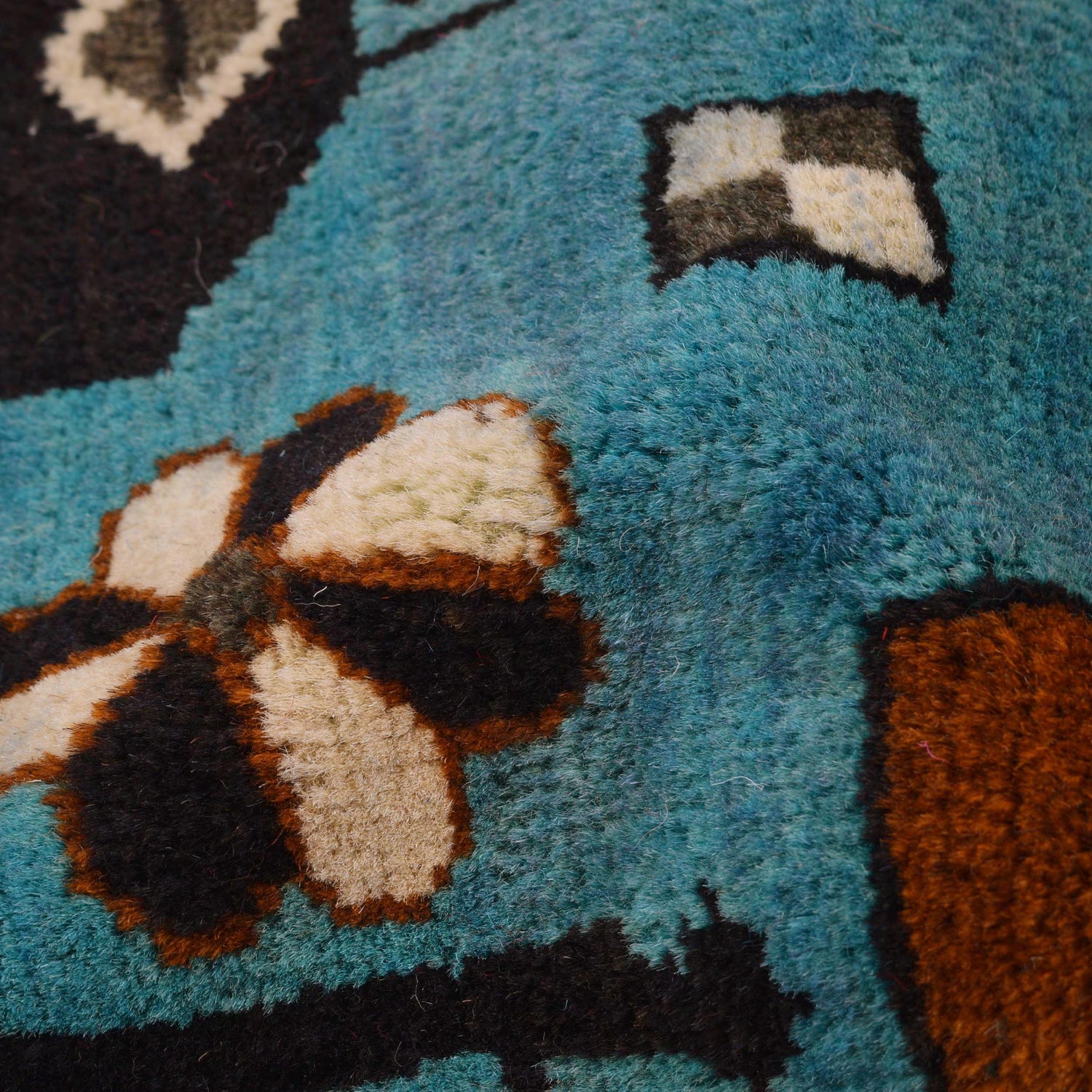 Handcrafted Afghan War Rug 2' 10" x 4' 3" ft / 87 x 129 cm - No. W30737