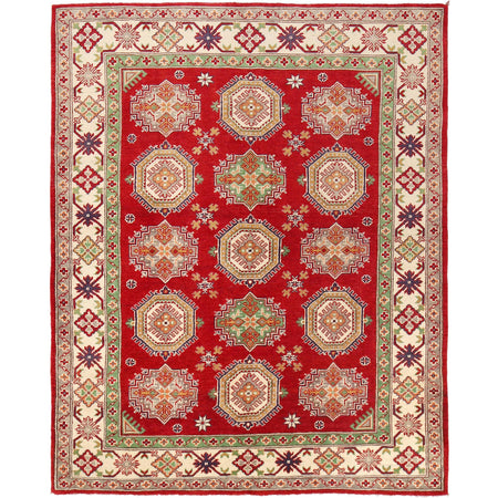 Handmade Kazak Area Rug 5' 1" x 6' 8" ft / 156 x 202 cm - No. W30842