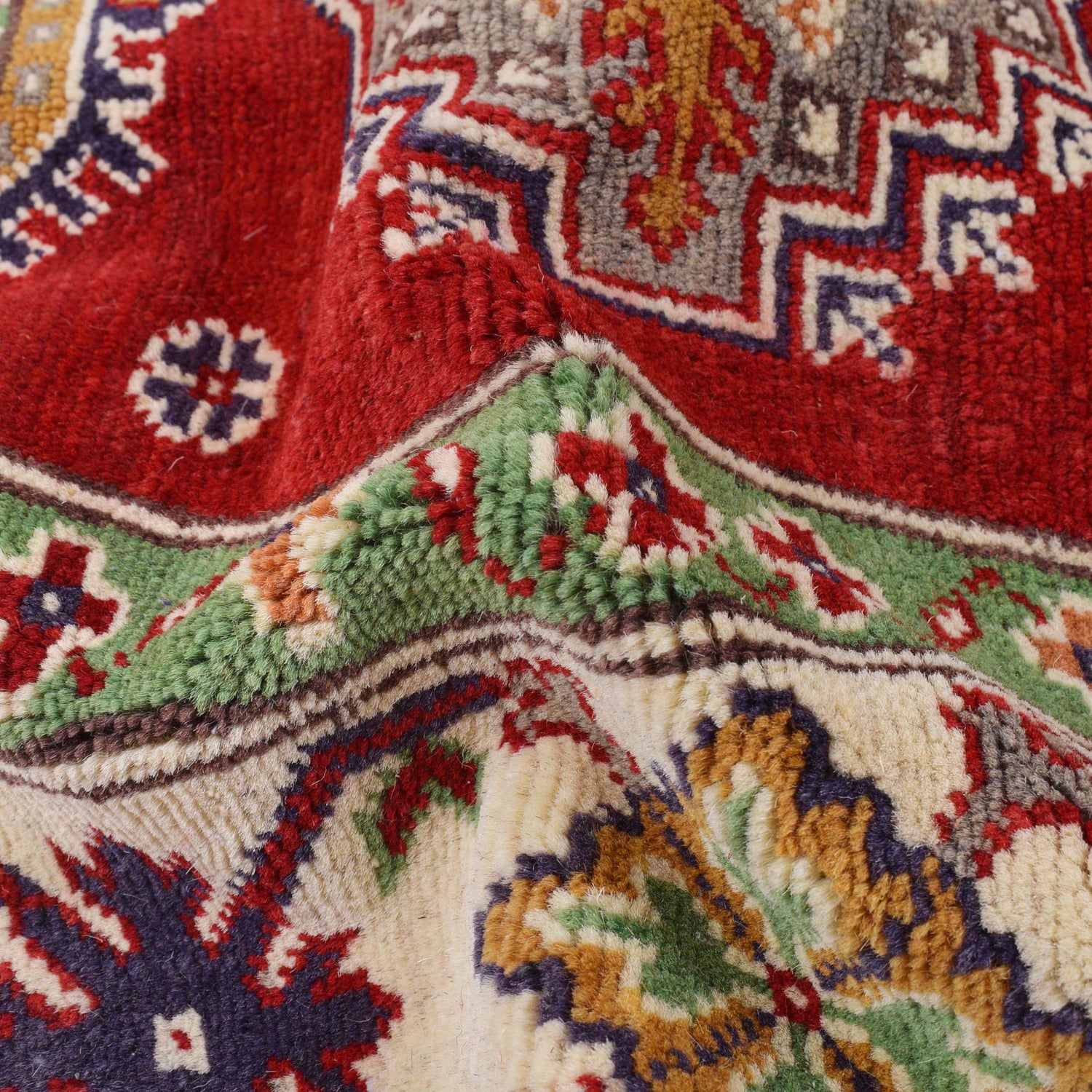 Handmade Kazak Area Rug 5' 1" x 6' 8" ft / 156 x 202 cm - No. W30842