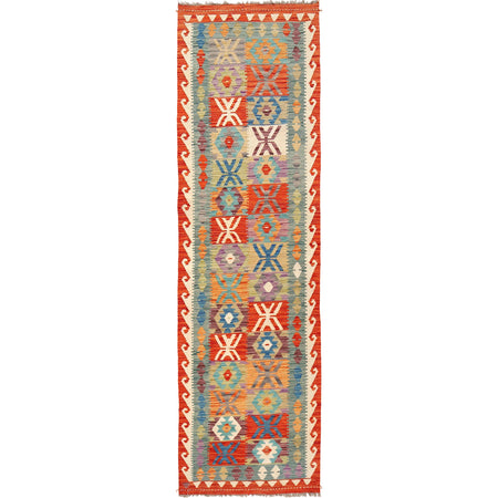 Long Kilim Runner 2' 7" x 9' 7" ft / 78 x 291 cm - No. W30859