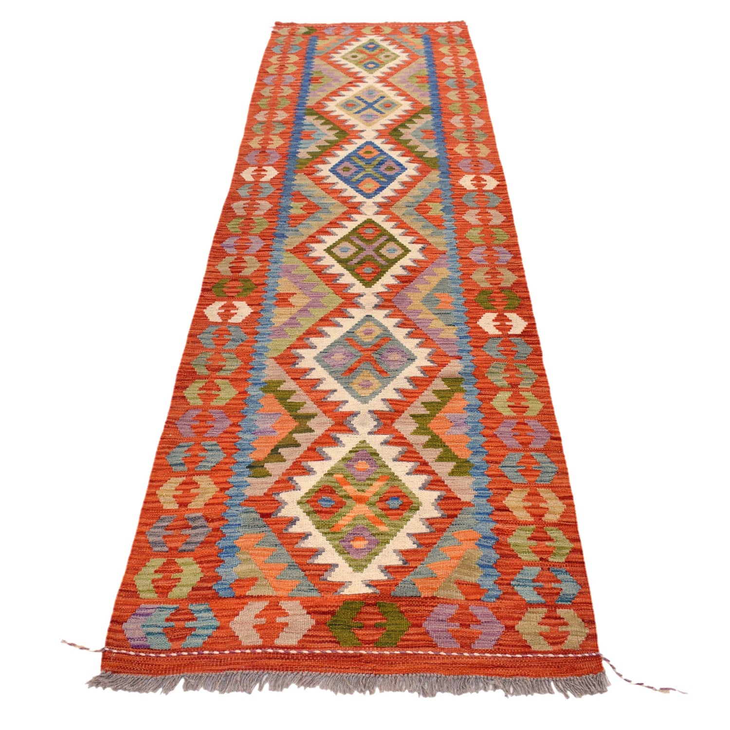 Long Kilim Runner 2' 10" x 9' 7" ft / 80 x 291 cm - No. W30862