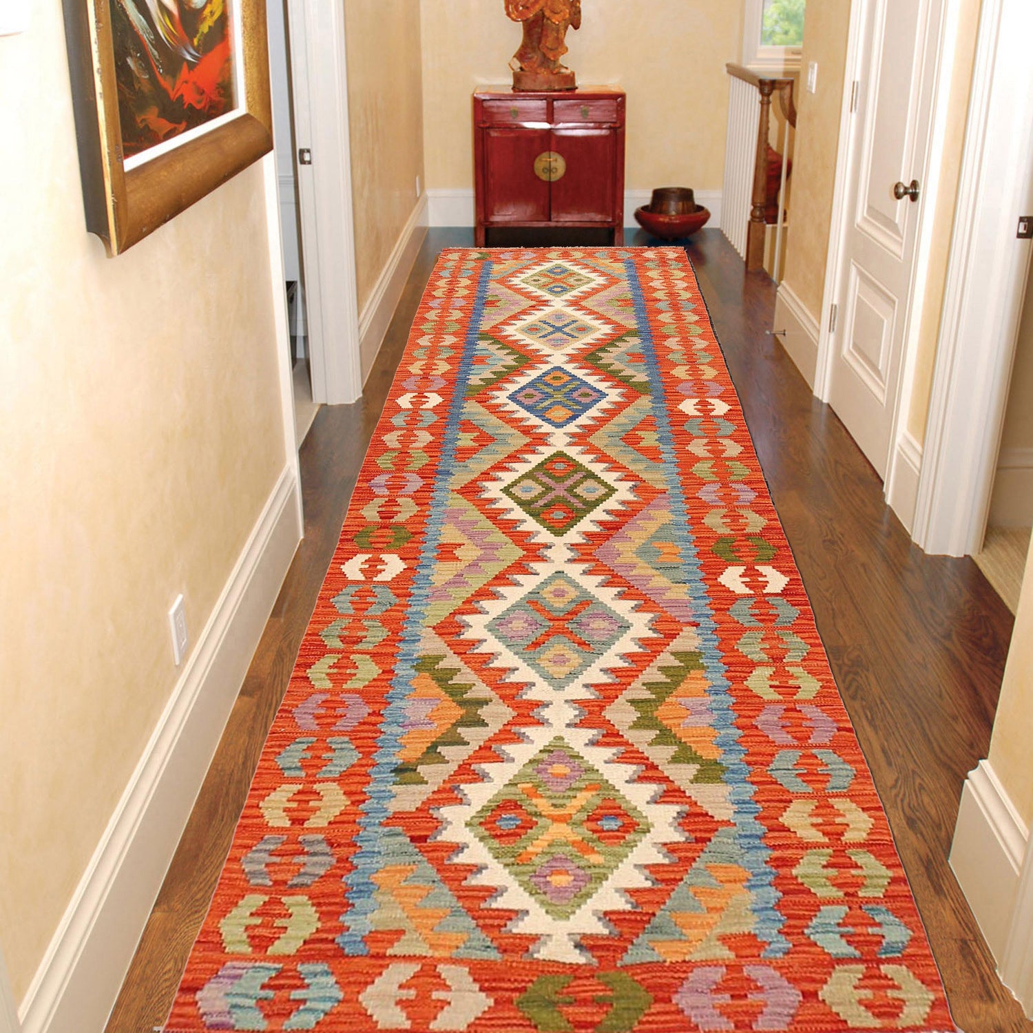 Long Kilim Runner 2' 10" x 9' 7" ft / 80 x 291 cm - No. W30862