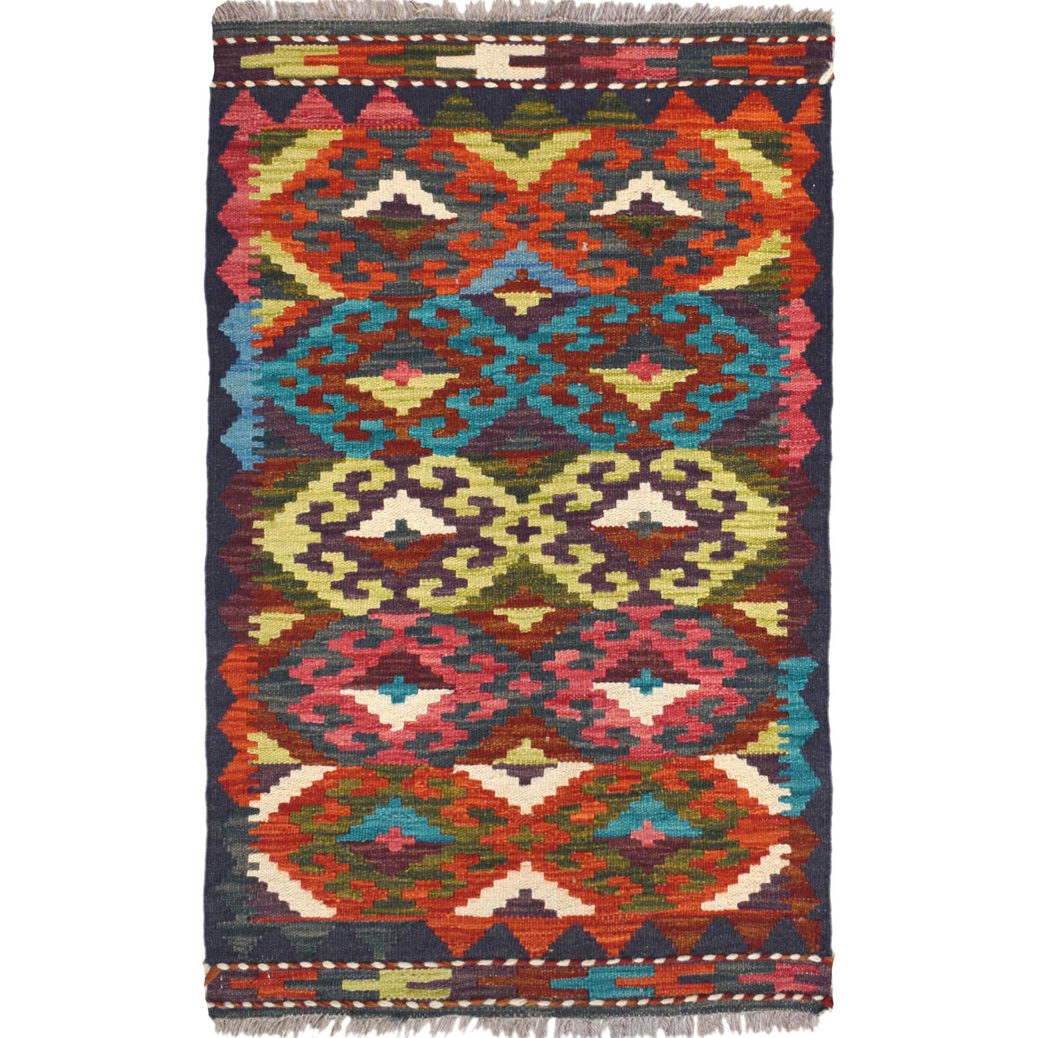 Small Size Chobi Kilim 1' 10 x 3' 0" ft / 57 x 92 cm - No. W30906