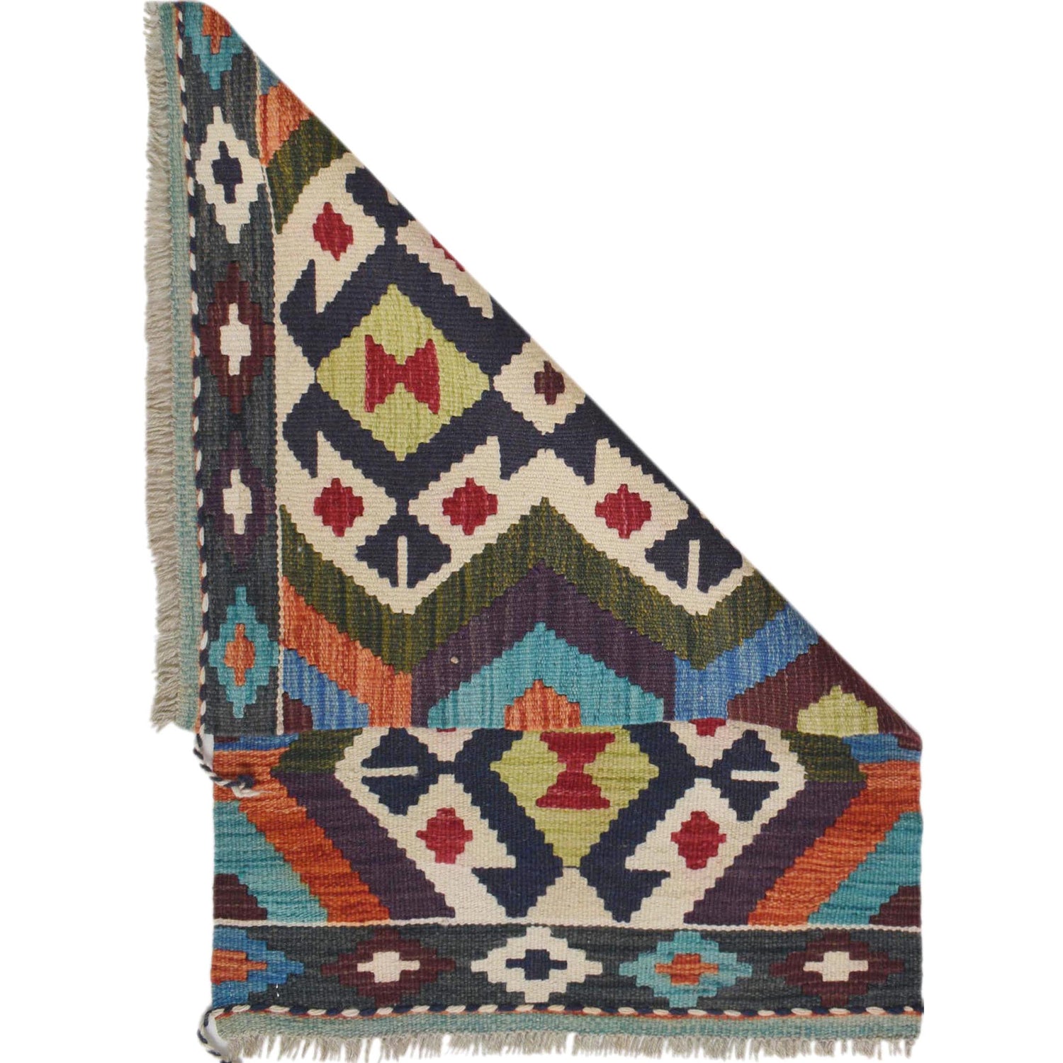 Handmade Vegetable Kilim 1' 11 x 2' 11" ft / 59 x 90 cm - No. W30933