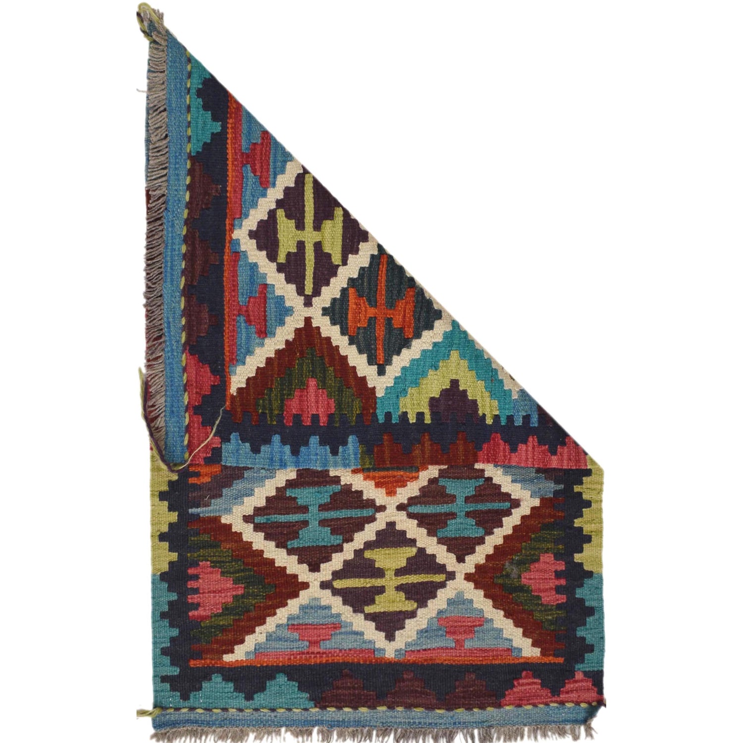 Hand Knotted Afghan Style Kilim 2' 0 x 3' 1" ft / 60 x 93 cm - No. W30943