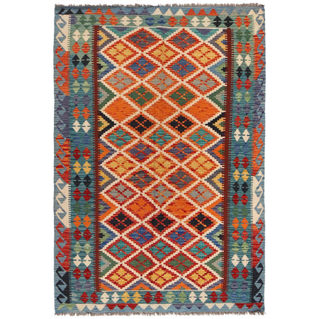 Handmade Vegetable Kelim 4' 3" x 6' 4" ft / 130 x 193 cm - No. W31078