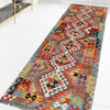 Hand Woven Wool Kelim Runner 2' 8" x 9' 9" ft / 80 x 296 cm - No. W31127