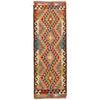Colorful Flat-Weave Wool Kilim Runner 2' 0"x 6' 6" ft / 62 x 199 cm - No. W31590