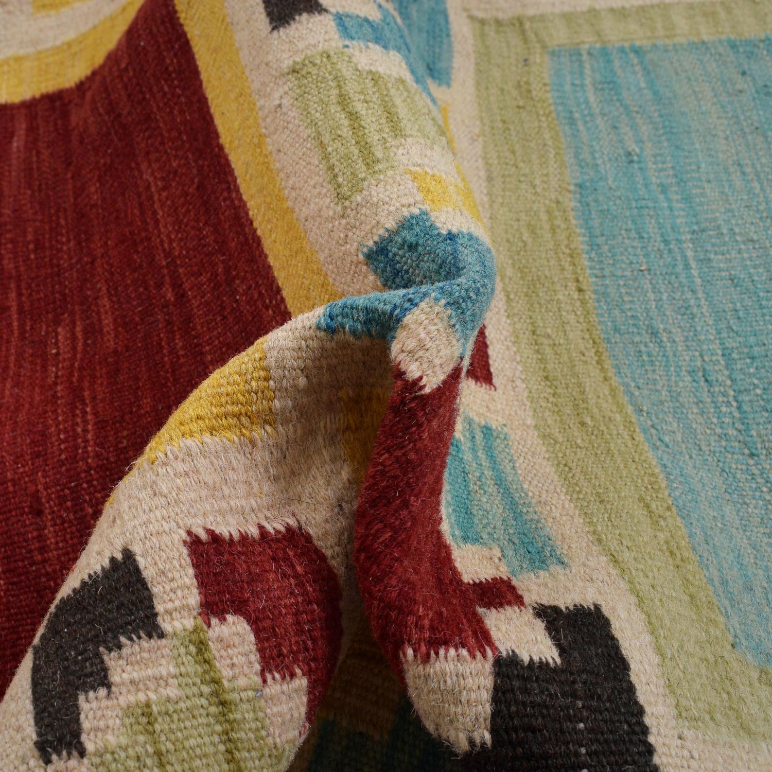 Handmade Vegetable Kilim 4' 4" x 6' 3" ft / 133 x 190 cm - No. W31593