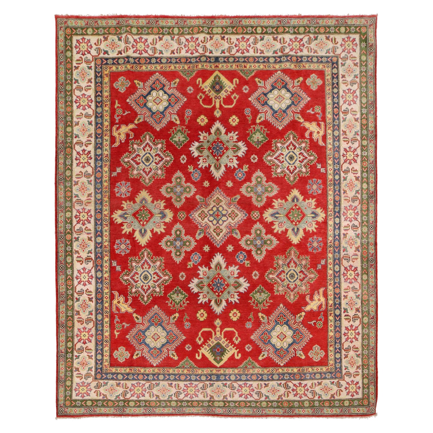 Red Kazak Rug 8' 2" x 9' 10" ft / 249 x 300 cm - No. W34026