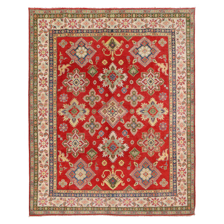 Red Kazak Rug 8' 2" x 9' 10" ft / 249 x 300 cm - No. W34026