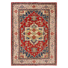 Hand knotted Kazak Carpet 4' 1" x 5' 9" ft / 124 x 176 cm - No. W34030