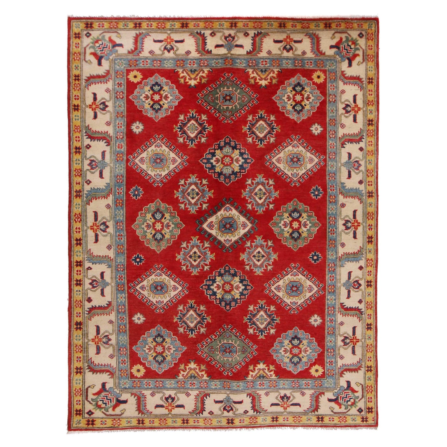 Hand knotted Kazak Rugs 4' 11" x 6' 7" ft / 150 x 206 cm - No. W34031