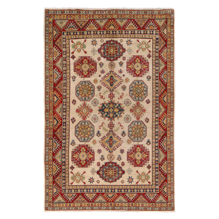 Handmade Kazak Area Rug 5' 4" x 8' 6" ft / 162 x 259 cm - No. W34052