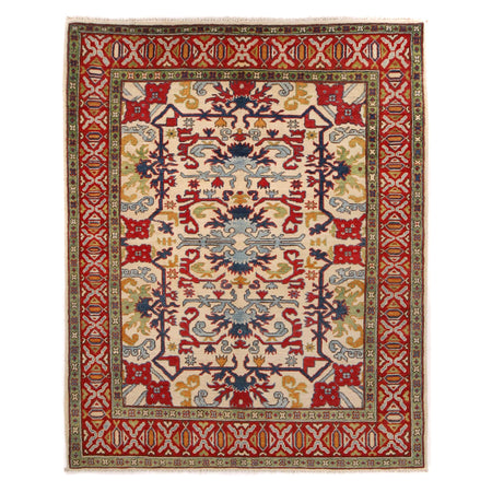 Handmade Kazak Area Rug 4' 11" x 6' 4" ft / 150 x 192 cm - No. W34058