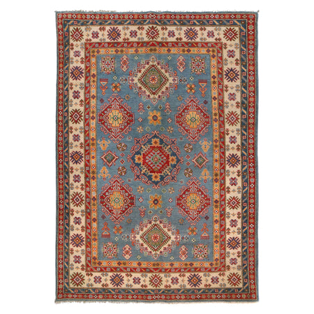 Hand Knotted Kazak Oriental Rug 5' 7" x 8' 5" ft / 170 x 257 cm - No. W34060