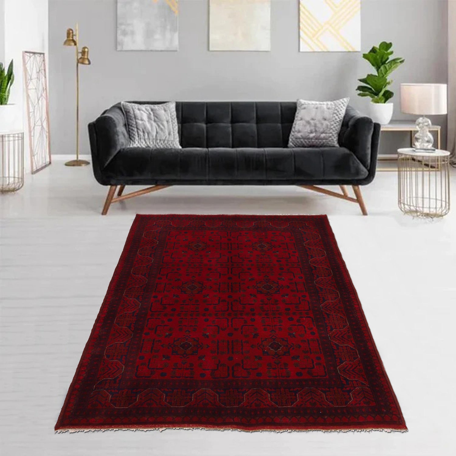 Hand knotted Khal Mohammadi Rugs 5' 1" x 6' 4" ft / 155 x 193 cm - No. W34088