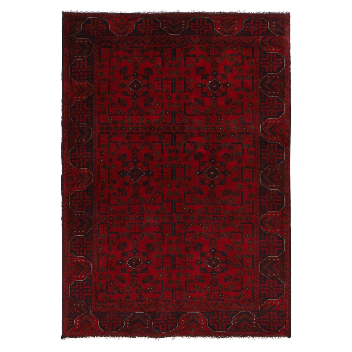 Afghan Khal Mohammadi Rug 4' 2" x 6' 5" ft / 128 x 196 cm - No. W34090