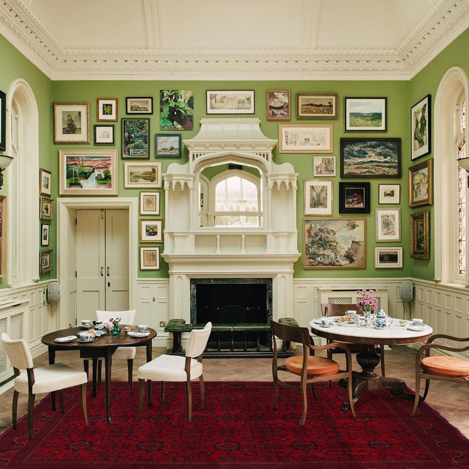 Handwoven Khal Mohammadi Afghan Carpet 6' 4" x 9' 9" ft / 193 x 297 cm - No. W34091