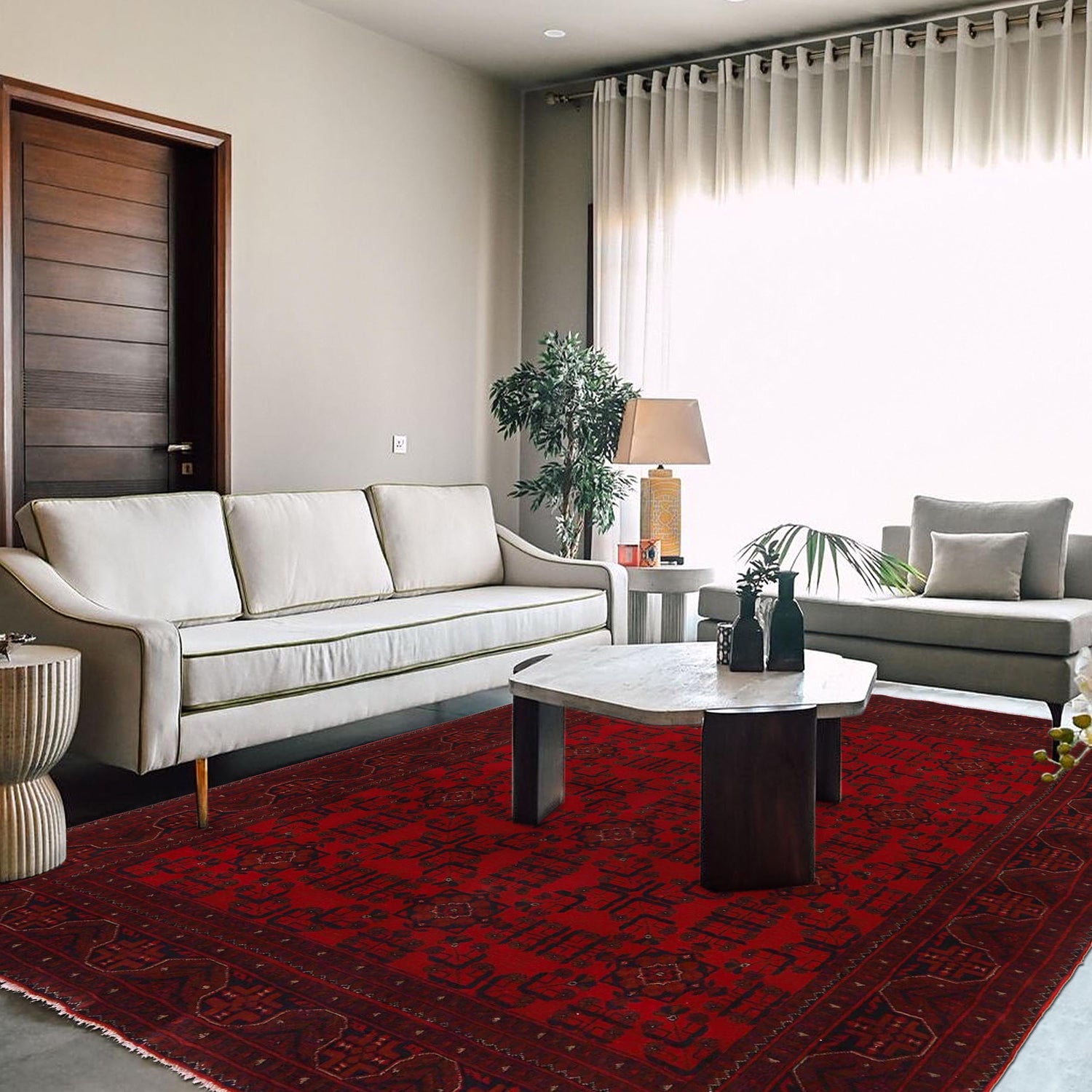 Oriental Khal Mohammadi Rug 5' 9" x 7' 3" ft / 175 x 221 cm - No. W34104