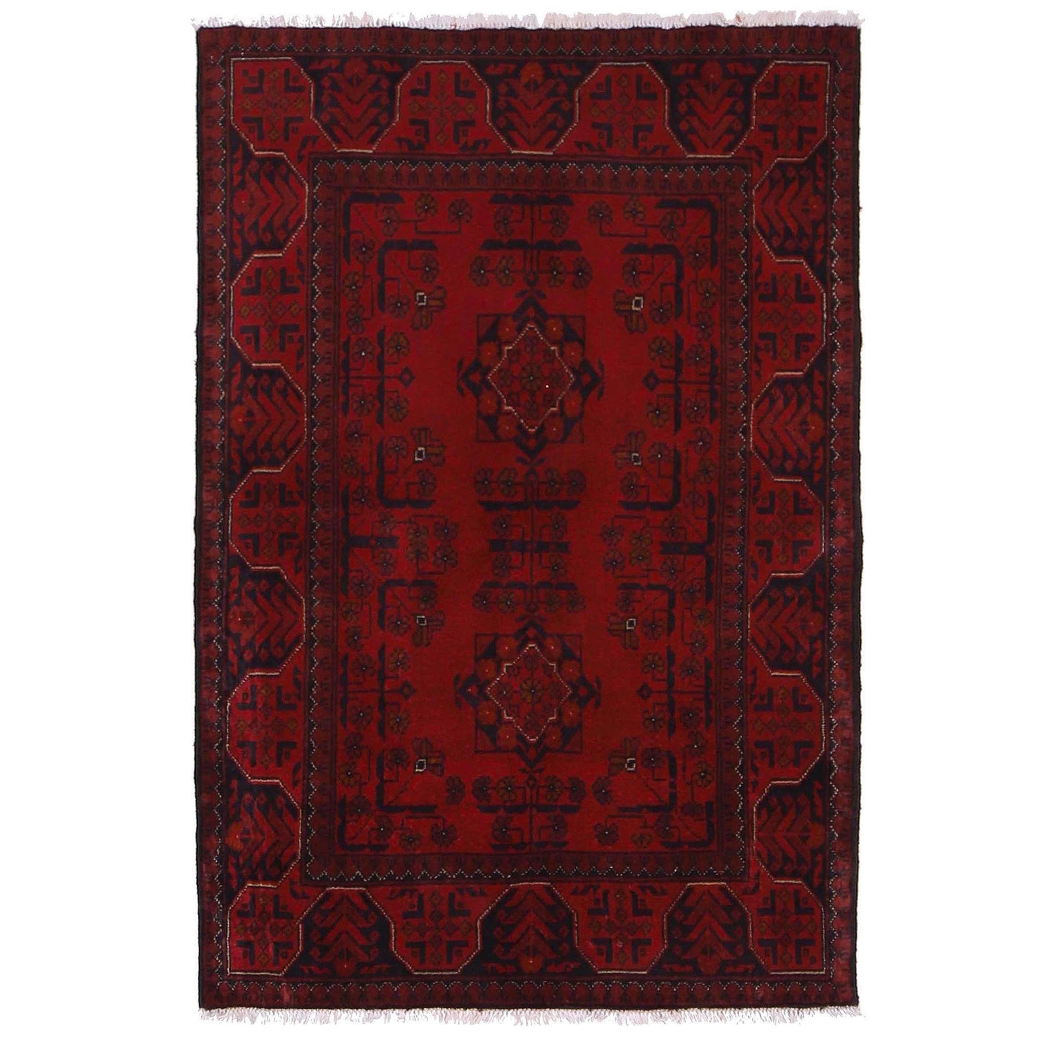 Handmade Khal Mohammadi Area Rug 3' 4" x 4' 11" ft / 102 x 150 cm - No. W34107