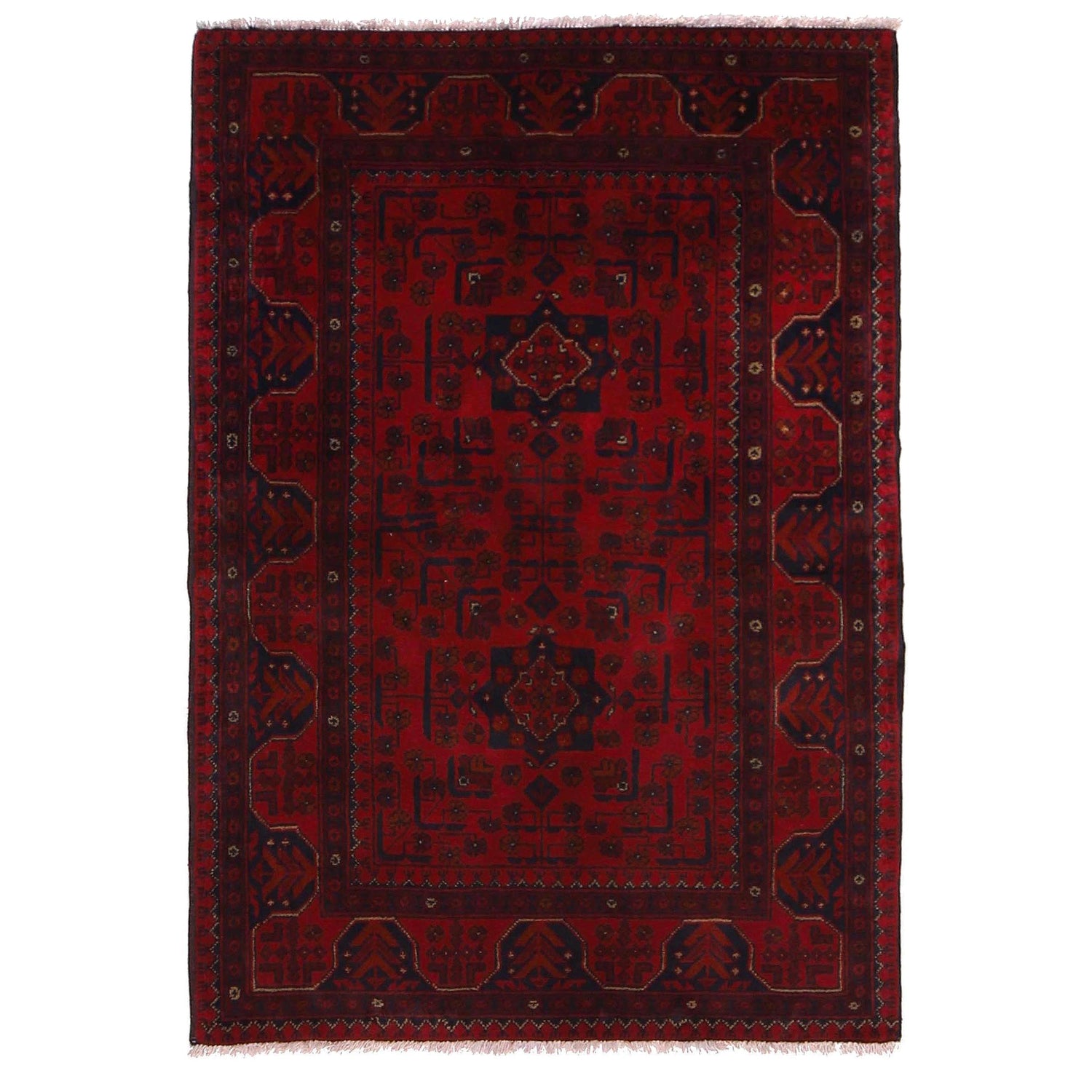 Hand knotted Khal Mohammadi Carpet 3' 6" x 5' 0" ft / 106 x 152 cm - No. W34108