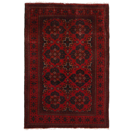 Red Color Khal Mohammadi Rug 3' 3" x 4' 11" ft / 98 x 150 cm - No. W34109