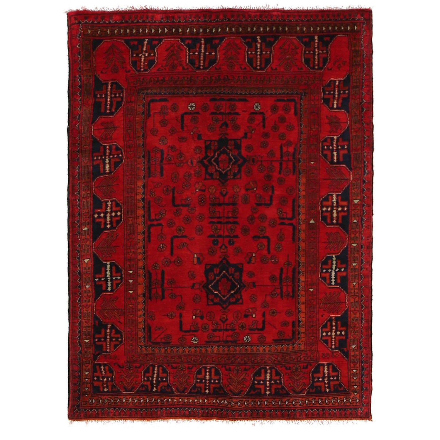 Oriental Khal Mohammadi Rug 3' 4" x 4' 8" ft / 102 x 142 cm - No. W34110
