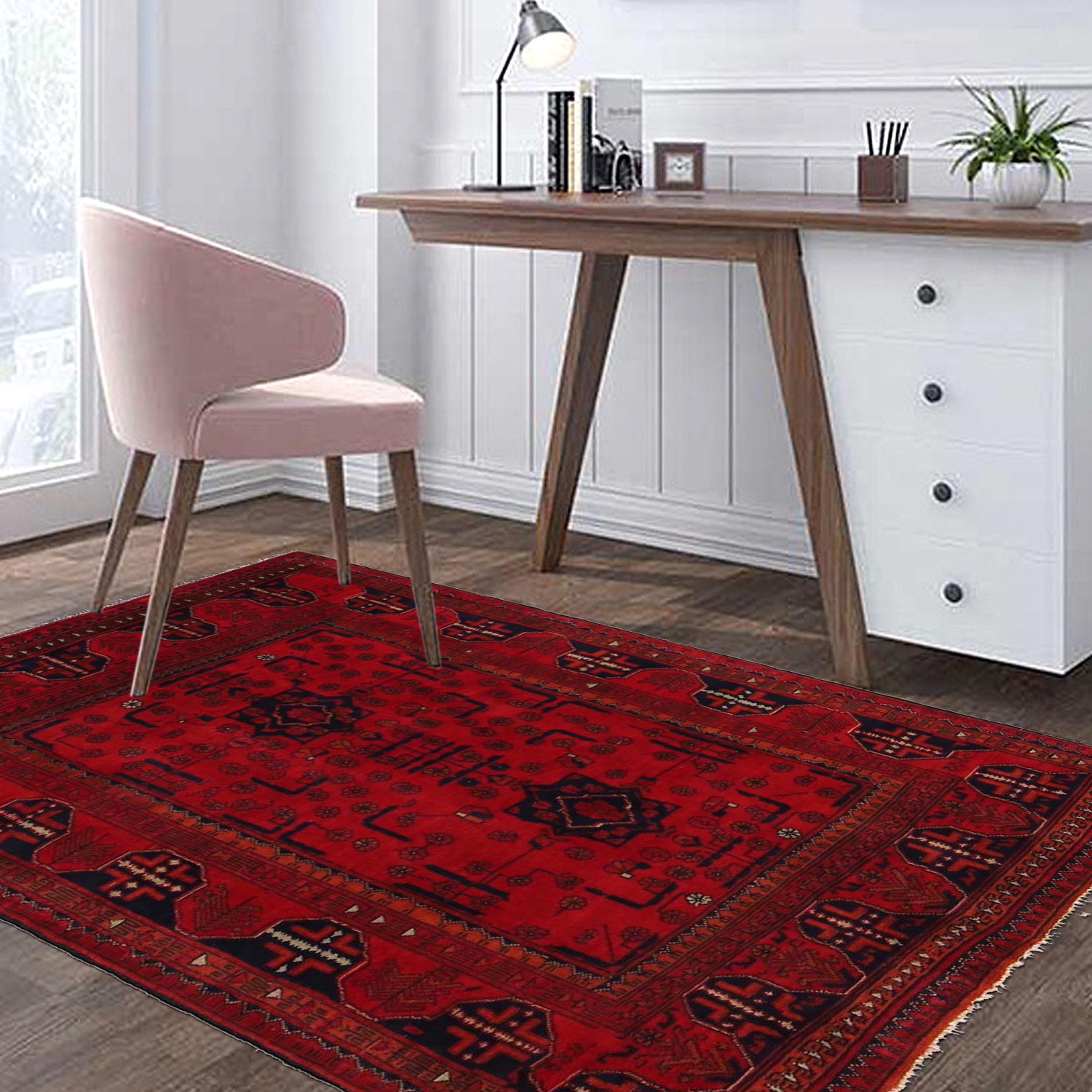 Oriental Khal Mohammadi Rug 3' 4" x 4' 8" ft / 102 x 142 cm - No. W34110