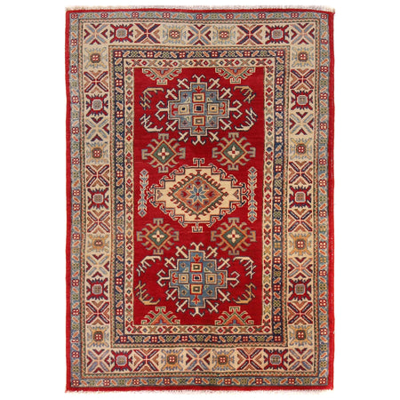Hand Knotted Kazak Oriental Rug 3' 3" x 5' 2" ft / 99 x 158 cm - No. W34130